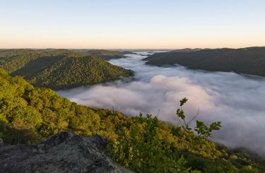 Fog over mountains