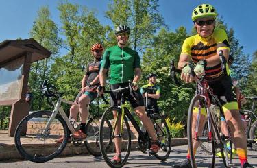 men on bicycles