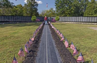 American flags